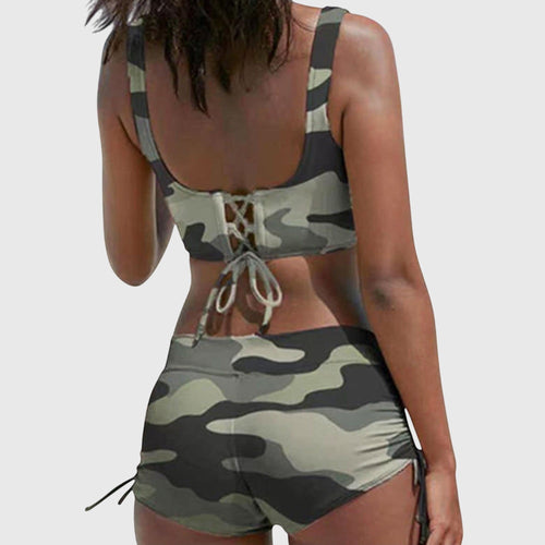 Aida | Sporty Fit Camo Two-Piece Bikini