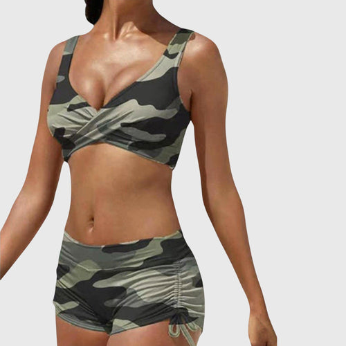 Aida | Sporty Fit Camo Two-Piece Bikini