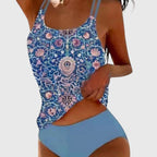 Aimee | Printed Strappy Tankini Swimsuit
