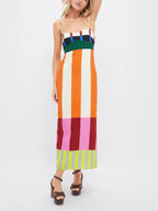 Allegra | Empire Waist Striped Maxi Dress