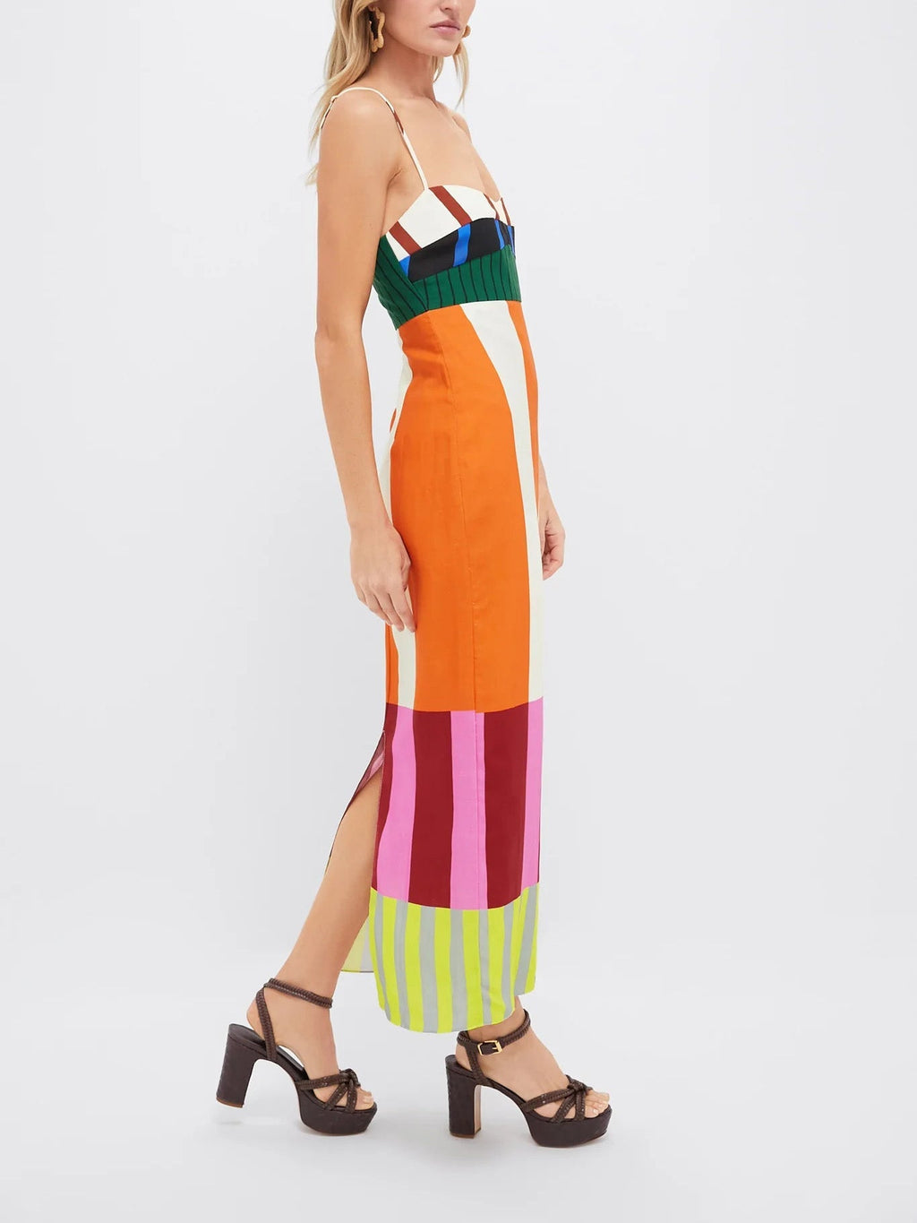 Allegra | Empire Waist Striped Maxi Dress