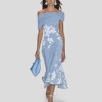 Avery | Fitted Printed Midi Dress