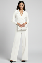 Azalea | Tailored Wrap-Front Wide-Leg Jumpsuit