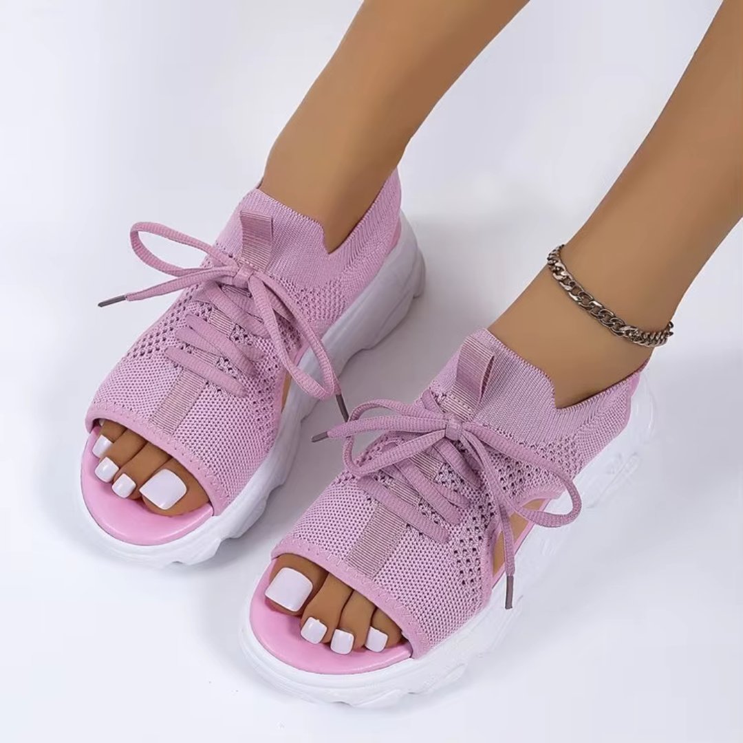 Azure | Knit Lace-Up Orthopedic Athletic Sandals