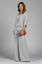 Azure | Relaxed Fit Two-Piece Wide-Leg Set