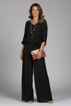 Azure | Relaxed Fit Two-Piece Wide-Leg Set