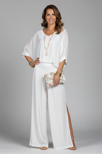 Azure | Relaxed Fit Two-Piece Wide-Leg Set
