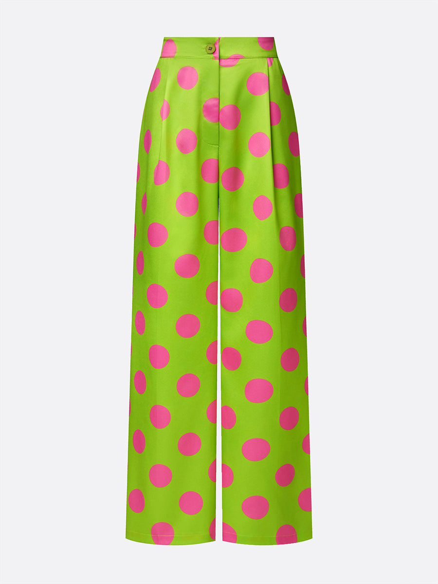 Beatrice | Loose Fit Wide Leg Polka Dot Pants