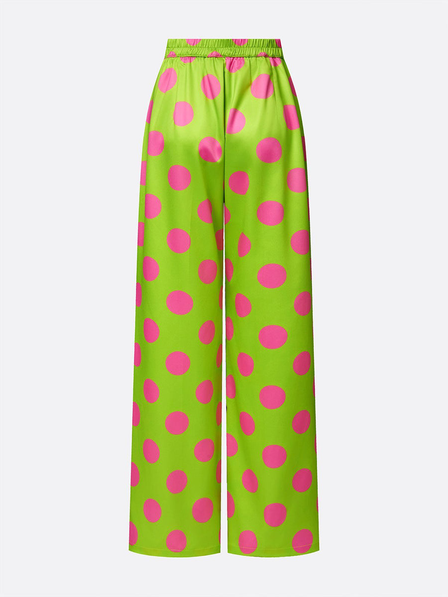 Beatrice | Loose Fit Wide Leg Polka Dot Pants