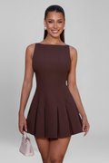 Bianca | Sleeveless Pleated Mini Dress