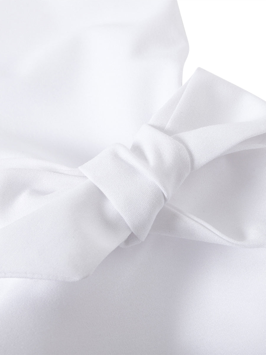 Bridget | Flared Sleeve Bow-Embellished Lapel Blouse