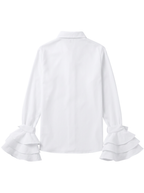 Bridget | Flared Sleeve Bow-Embellished Lapel Blouse