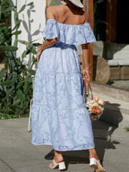 Brooke | Off Shoulder Tiered Maxi Dress