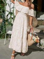 Brooke | Off Shoulder Tiered Maxi Dress