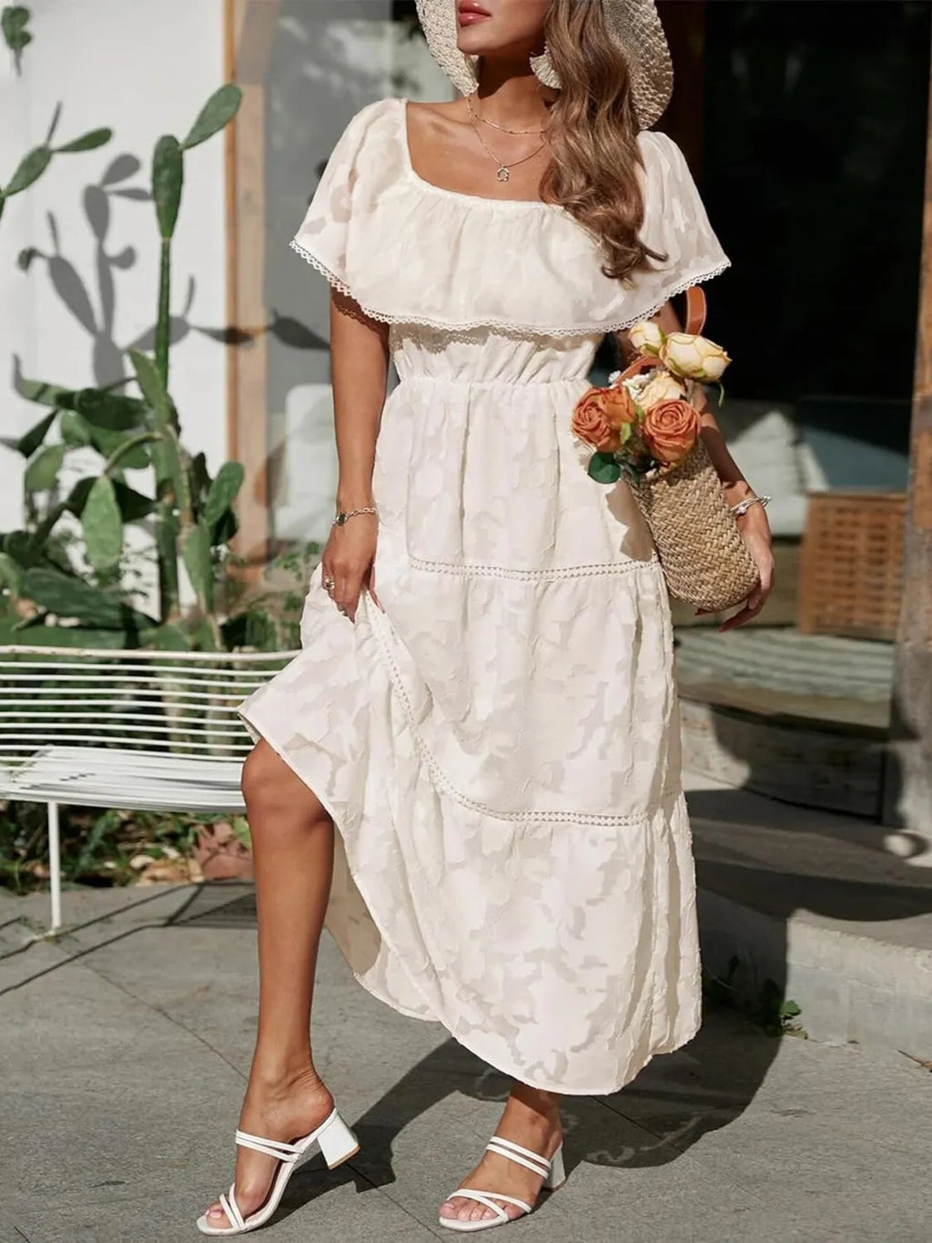 Brooke | Off Shoulder Tiered Maxi Dress