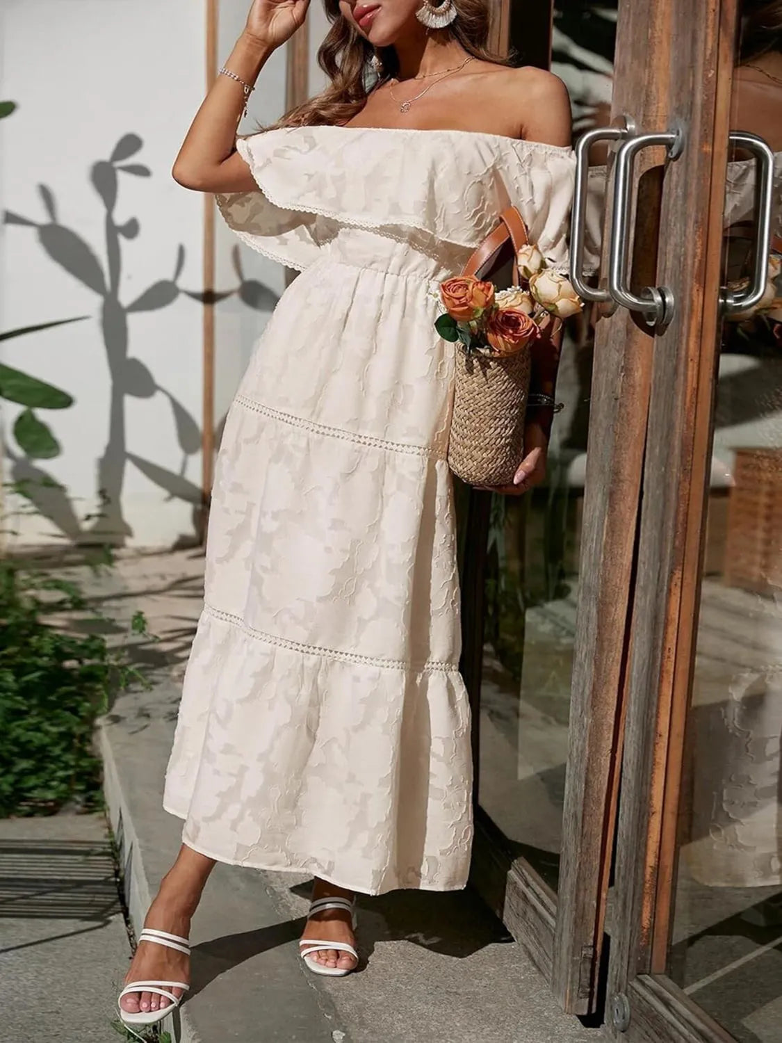 Brooke | Off Shoulder Tiered Maxi Dress