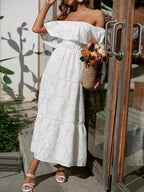 Brooke | Off Shoulder Tiered Maxi Dress