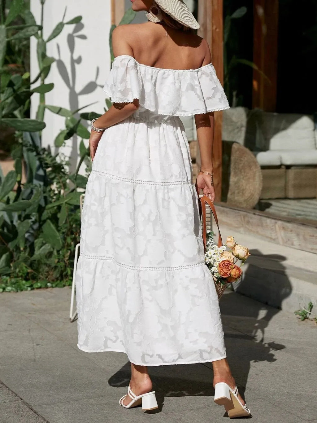 Brooke | Off Shoulder Tiered Maxi Dress