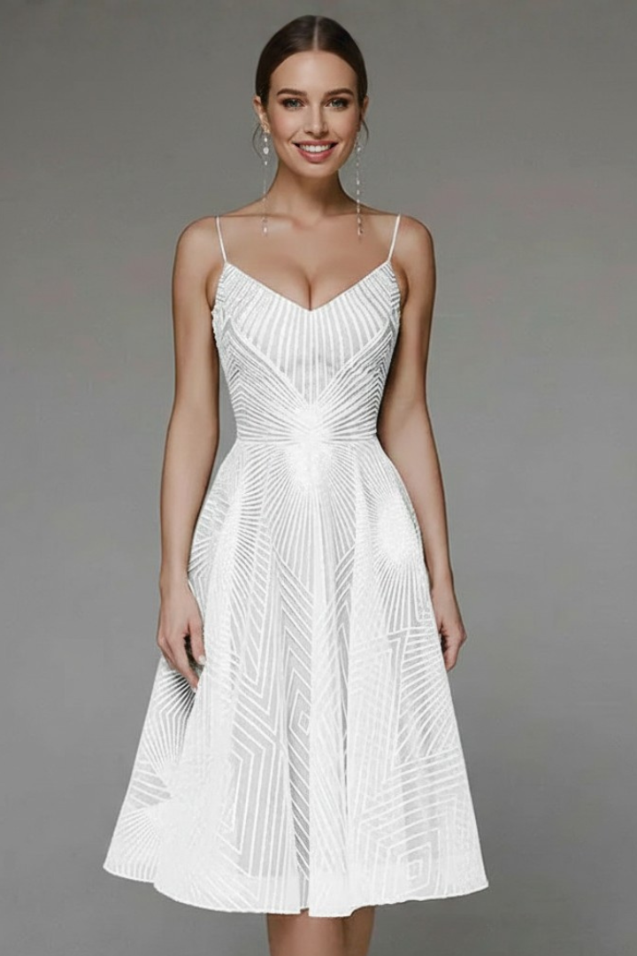 Cara | Spaghetti Strap A-Line Midi Dress