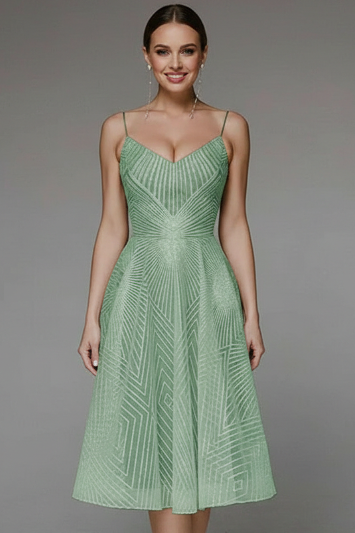 Cara | Spaghetti Strap A-Line Midi Dress