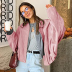 Celeste | Oversized Cropped Bomber Jacket