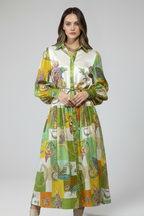 Chiara | Flowing V-Neck Long Sleeve Maxi Dress