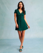 Clarissa | Relaxed Fit V Neck Button-Up Summer Dress