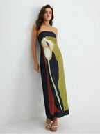 Clarissa | Strapless Printed Maxi Dress