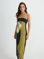 Clarissa | Strapless Printed Maxi Dress
