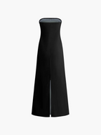 Clarissa | Strapless Printed Maxi Dress
