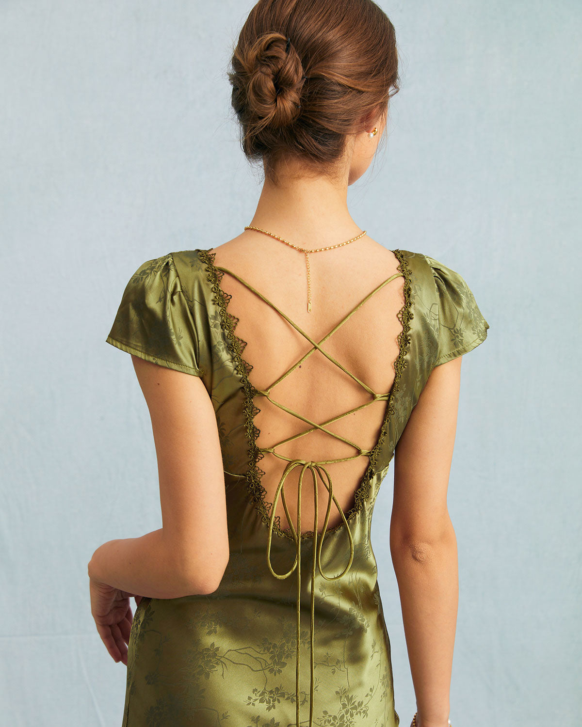 Cleo | Slim Fit Jacquard Cap Sleeve Wedding Guest Dress