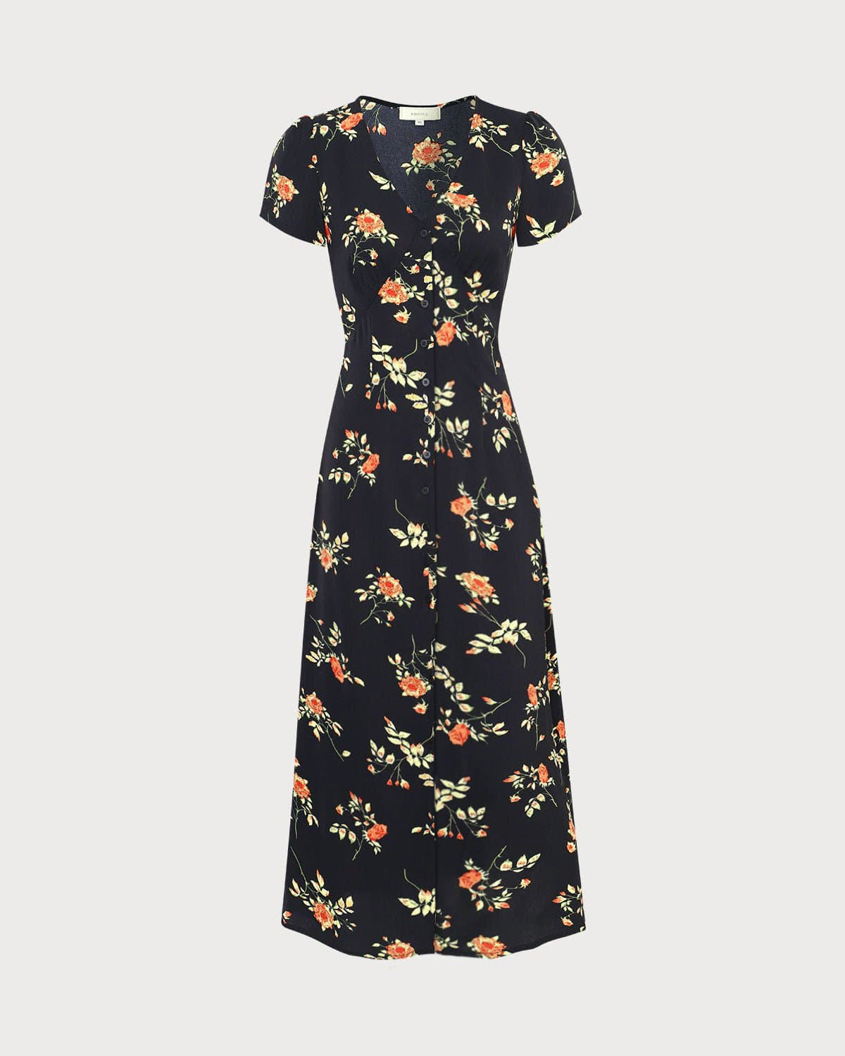 Cleo | Slim Fit V Neck Floral Summer Maxi Dress