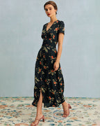 Cleo | Slim Fit V Neck Floral Summer Maxi Dress