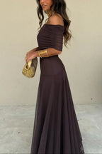 Cressida | One-Shoulder Pleated Maxi Dress