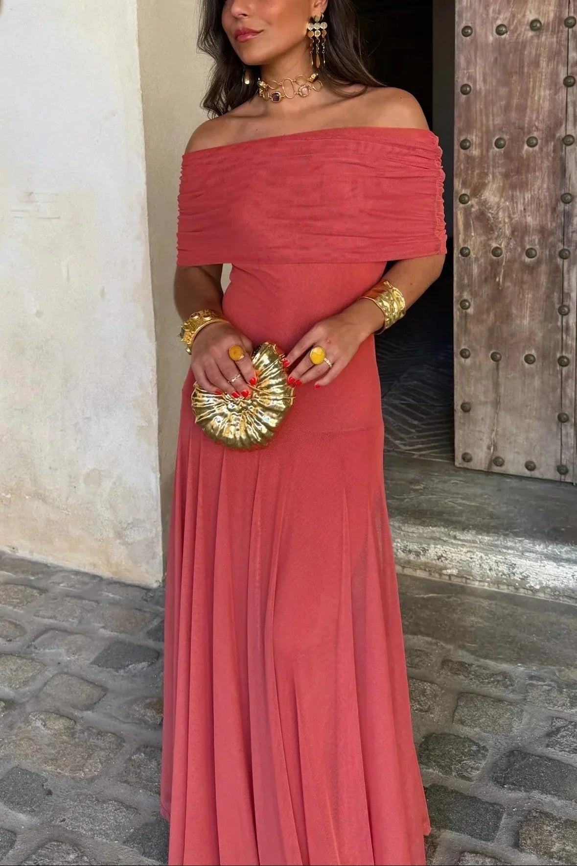 Cressida | One-Shoulder Pleated Maxi Dress