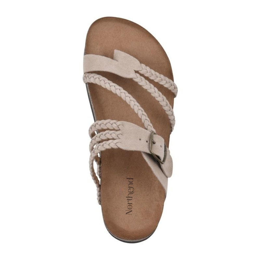 Daniela | Braided Strap Buckle Toe-Loop Sandals