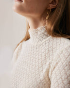 Daphne | Sheer Fit Lace Detail Knit Top
