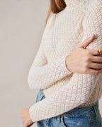 Daphne | Sheer Fit Lace Detail Knit Top