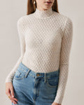 Daphne | Sheer Fit Lace Detail Knit Top