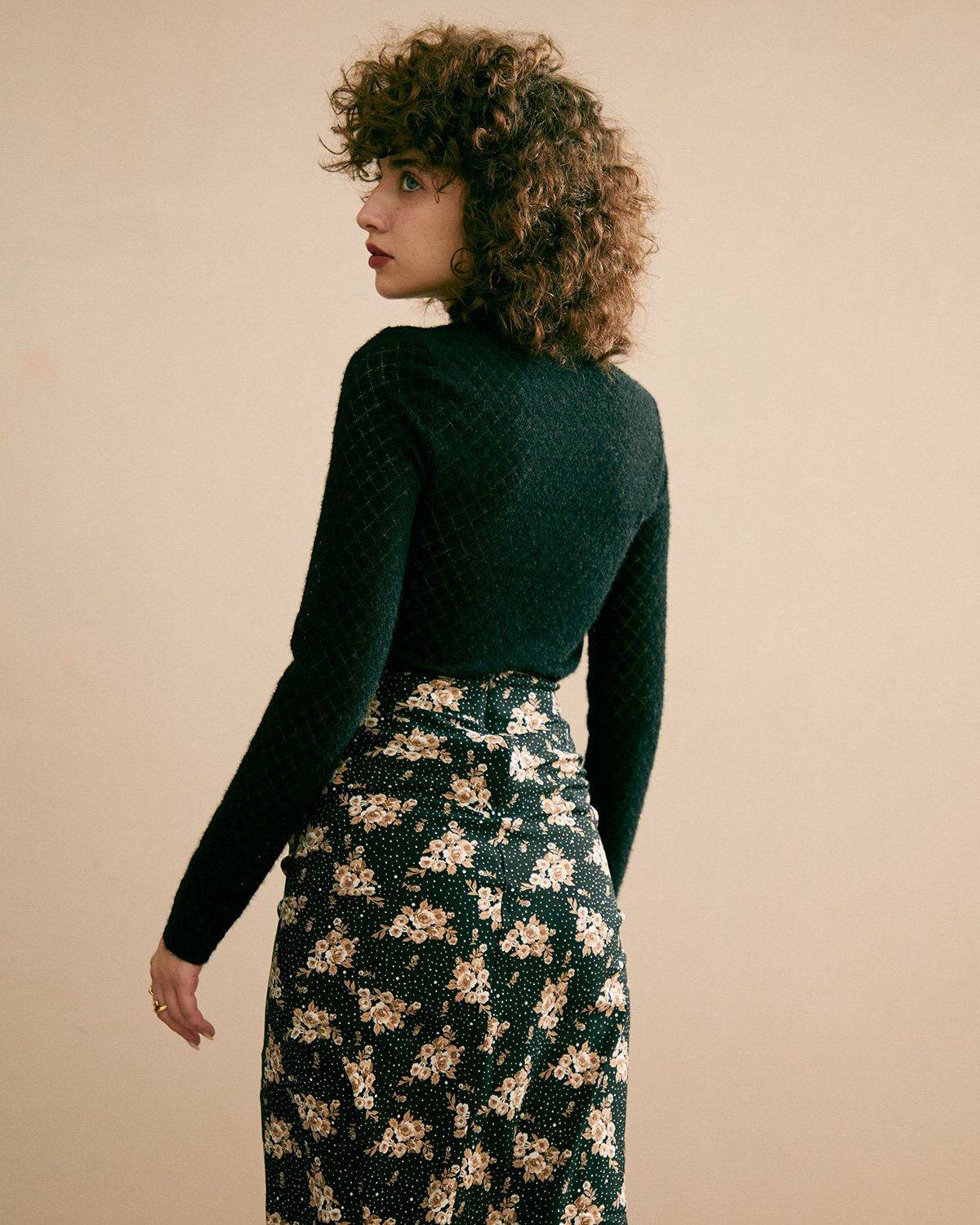 Daphne | Sheer Fit Lace Detail Knit Top