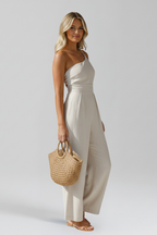 Demetria | Asymmetrical One-Shoulder Wide-Leg Jumpsuit