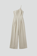 Demetria | Asymmetrical One-Shoulder Wide-Leg Jumpsuit