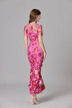 Diana | Sleeveless Floral Applique Maxi Dress