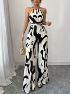 Dominique | Loose Fit Sleeveless Pleated Spaghetti-Neck Jumpsuit