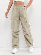 Elena | Relaxed Fit Cargo Pocket Drawstring Pants