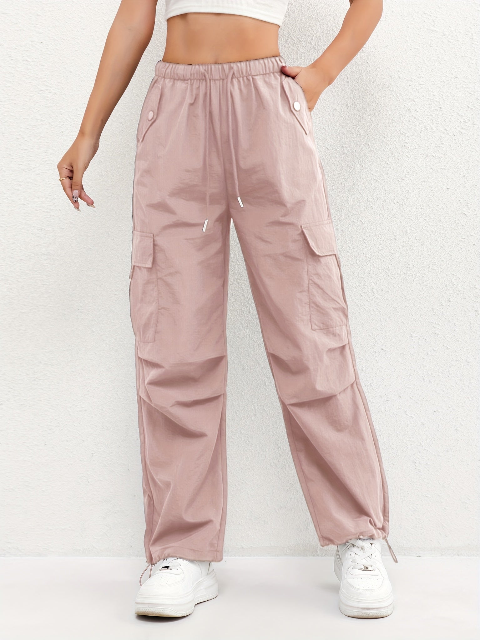 Elena | Relaxed Fit Cargo Pocket Drawstring Pants