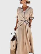 Emmanuelle | Relaxed Fit Vertical Stripe Dress