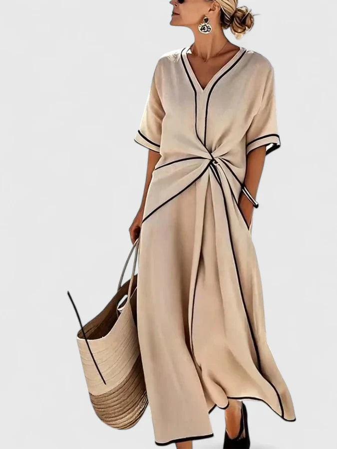 Emmanuelle | Relaxed Fit Vertical Stripe Dress