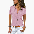 Fabienne | Tailored Short Sleeve Button-Up Shirt