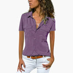 Fabienne | Tailored Short Sleeve Button-Up Shirt